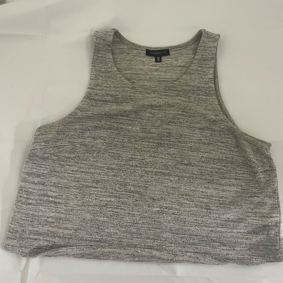 🖤 Dynamite Salt & Pepper Grey Crop Tank – Size Small 🖤 - Picture 6 of 12